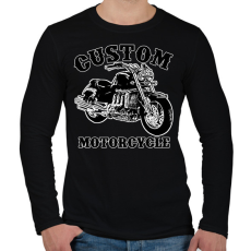 PRINTFASHION custom motorcycle - Férfi hosszú ujjú póló - Fekete