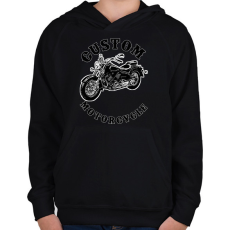 PRINTFASHION custom motorcycle - Gyerek kapucnis pulóver - Fekete