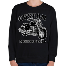 PRINTFASHION custom motorcycle - Gyerek pulóver - Fekete