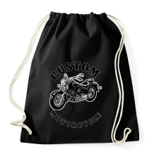 PRINTFASHION custom motorcycle - Sportzsák, Tornazsák - Fekete tornazsák
