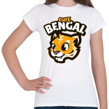 PRINTFASHION Cute Bengal - Női póló - Fehér női póló