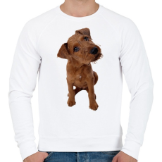 PRINTFASHION Cute Dog - Férfi pulóver - Fehér