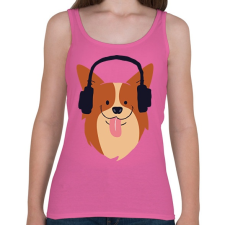 PRINTFASHION Cute doggo - Női atléta - Rózsaszín női trikó