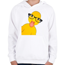 PRINTFASHION Cute Duck - Gyerek kapucnis pulóver - Fehér gyerek pulóver, kardigán