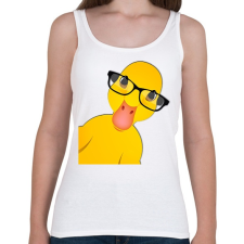 PRINTFASHION Cute Duck - Női atléta - Fehér női trikó