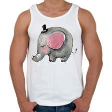 PRINTFASHION Cute Elephant boy - Férfi atléta - Fehér atléta, trikó