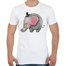 PRINTFASHION Cute Elephant boy - Férfi póló - Fehér férfi póló