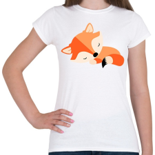 PRINTFASHION Cute Fox baby - Női póló - Fehér női póló