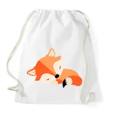 PRINTFASHION Cute Fox baby - Sportzsák, Tornazsák - Fehér tornazsák