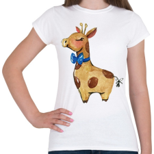 PRINTFASHION Cute Giraffe boy - Női póló - Fehér női póló