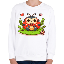 PRINTFASHION Cute Ladybug - Gyerek pulóver - Fehér gyerek pulóver, kardigán
