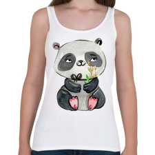 PRINTFASHION Cute Panda boy - Női atléta - Fehér női trikó