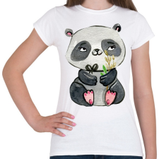 PRINTFASHION Cute Panda boy - Női póló - Fehér női póló