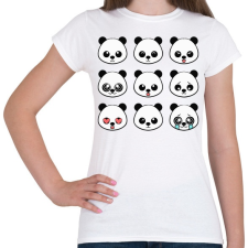 PRINTFASHION cute-panda-emoji - Női póló - Fehér női póló