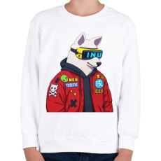 PRINTFASHION CYBER DOG  - Gyerek pulóver - Fehér