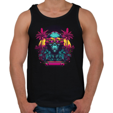 PRINTFASHION Cyberpunk majom - Férfi atléta - Fekete