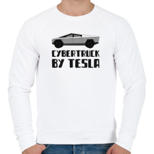 PRINTFASHION CYBERTRUCK BY TESLA - Férfi pulóver - Fehér férfi pulóver, kardigán