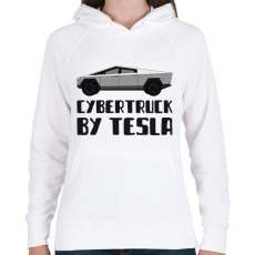 PRINTFASHION CYBERTRUCK BY TESLA - Női kapucnis pulóver - Fehér