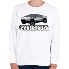 PRINTFASHION Cybertruck - Gyerek pulóver - Fehér