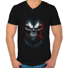 PRINTFASHION Cyborg - Férfi V-nyakú póló - Fekete
