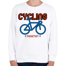 PRINTFASHION Cycling Fanatist - Gyerek pulóver - Fehér