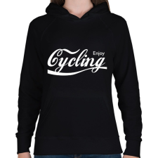 PRINTFASHION Cycling - Női kapucnis pulóver - Fekete női pulóver, kardigán