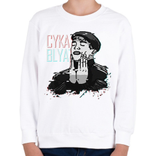 PRINTFASHION Cyka Blyat Feels Man #2 - Gyerek pulóver - Fehér gyerek pulóver, kardigán