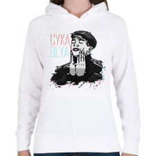 PRINTFASHION Cyka Blyat Feels Man #2 - Női kapucnis pulóver - Fehér női pulóver, kardigán
