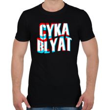 PRINTFASHION Cyka Blyat - Férfi póló - Fekete férfi póló