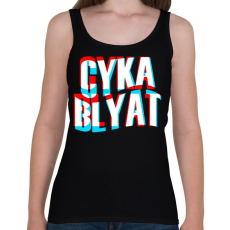 PRINTFASHION Cyka Blyat - Női atléta - Fekete