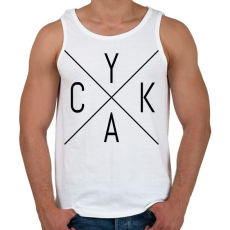 PRINTFASHION Cyka Minimal - Férfi atléta - Fehér