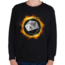 PRINTFASHION D20 körláng - Gyerek pulóver - Fekete gyerek pulóver, kardigán