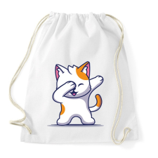 PRINTFASHION Dab Cat - Sportzsák, Tornazsák - Fehér tornazsák