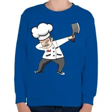 PRINTFASHION Dab cheff - Gyerek pulóver - Királykék gyerek pulóver, kardigán