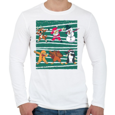 PRINTFASHION DAB Christmas - Férfi hosszú ujjú póló - Fehér