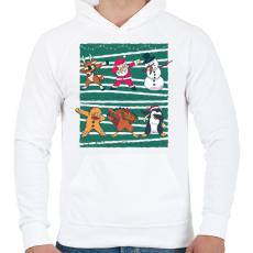 PRINTFASHION DAB Christmas - Férfi kapucnis pulóver - Fehér