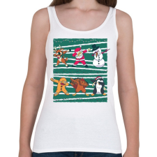 PRINTFASHION DAB Christmas - Női atléta - Fehér női trikó