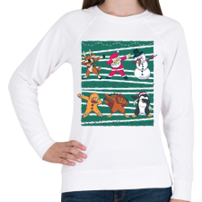 PRINTFASHION DAB Christmas - Női pulóver - Fehér női pulóver, kardigán
