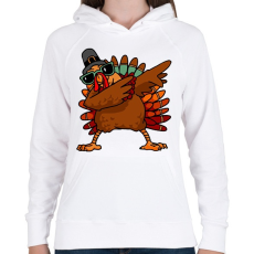 PRINTFASHION Dab csirke - Női kapucnis pulóver - Fehér