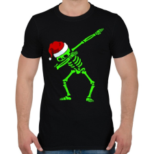 PRINTFASHION Dabbing csontváz télapó - Férfi póló - Fekete női póló