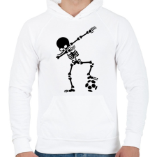 PRINTFASHION Dabbing foci - Férfi kapucnis pulóver - Fehér férfi pulóver, kardigán