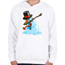 PRINTFASHION Dabbing hóember - Gyerek kapucnis pulóver - Fehér gyerek pulóver, kardigán