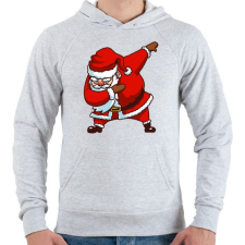 PRINTFASHION Dabbing mikulás - Férfi kapucnis pulóver - Sport szürke férfi pulóver, kardigán