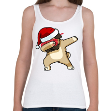 PRINTFASHION Dabbing mopsz mikulás - Női atléta - Fehér