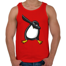 PRINTFASHION Dabbing pingvin - Férfi atléta - Piros