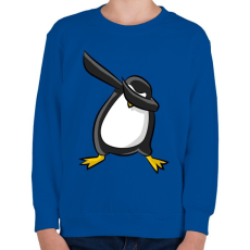 PRINTFASHION Dabbing pingvin - Gyerek pulóver - Királykék