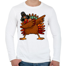 PRINTFASHION Dabbing pulyka - Férfi hosszú ujjú póló - Fehér