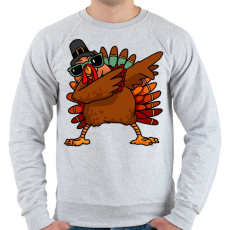 PRINTFASHION Dabbing pulyka - Férfi pulóver - Sport szürke