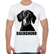 PRINTFASHION Dachshund - Férfi póló - Fehér férfi póló