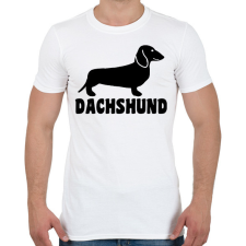 PRINTFASHION Dachshund - Férfi póló - Fehér férfi póló